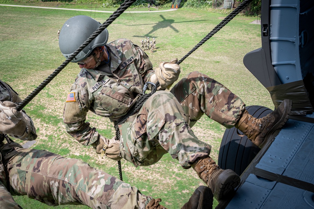 New Jersey National Guard assists West Point cadets rappel training