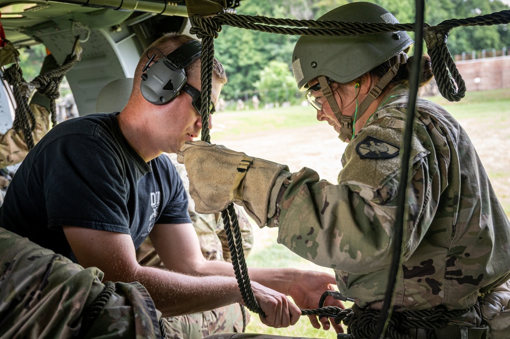 New Jersey National Guard assists West Point cadets rappel training