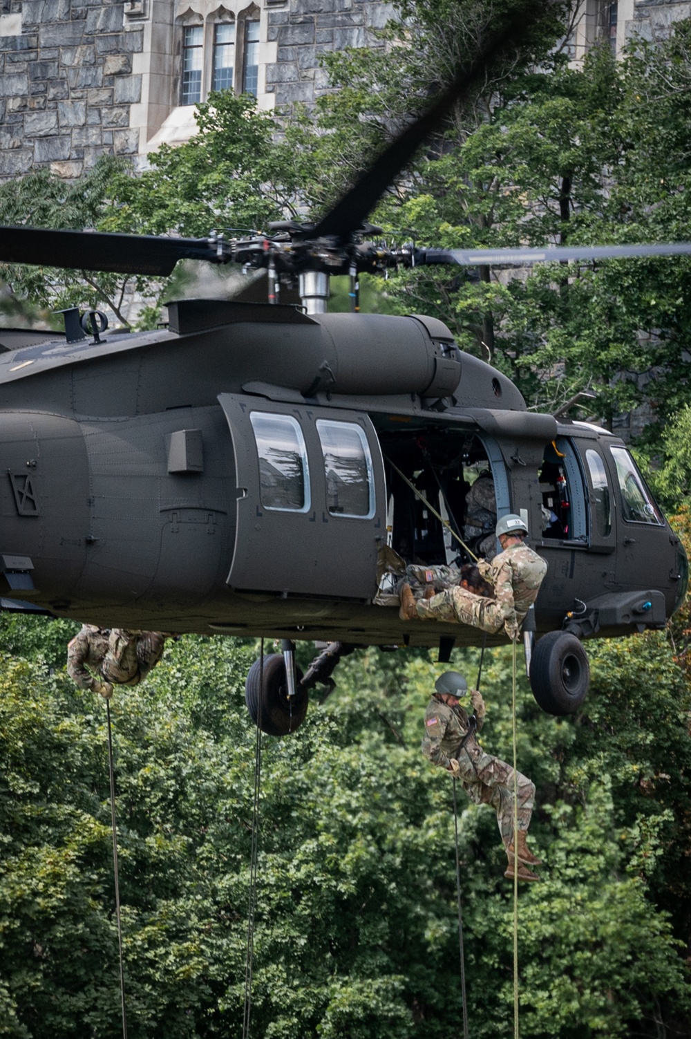 New Jersey National Guard assists West Point cadets rappel training