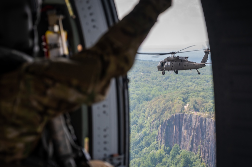 New Jersey National Guard assists West Point cadets rappel training