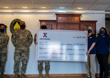 Cannon AAFES Makes Annual Donation to Base MWR Fund