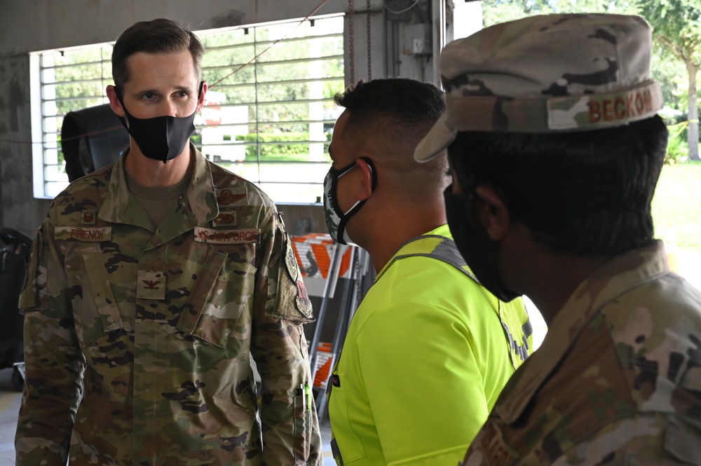 125th FW leadership checks in at COVID-19 testing site