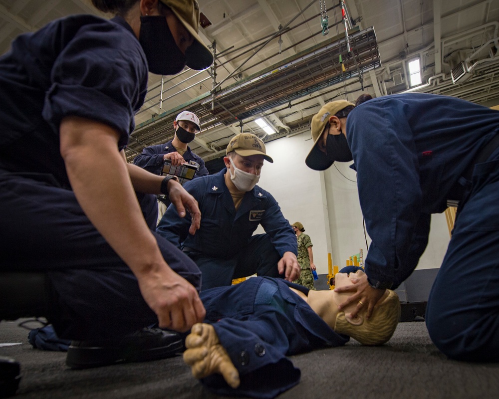 Carl Vinson Sailors Participate in General Quarters Drill