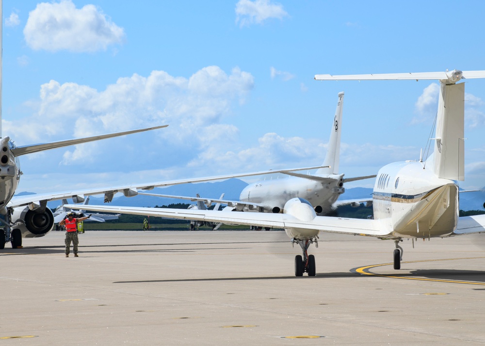 C-12 Huron Taxis to Runway