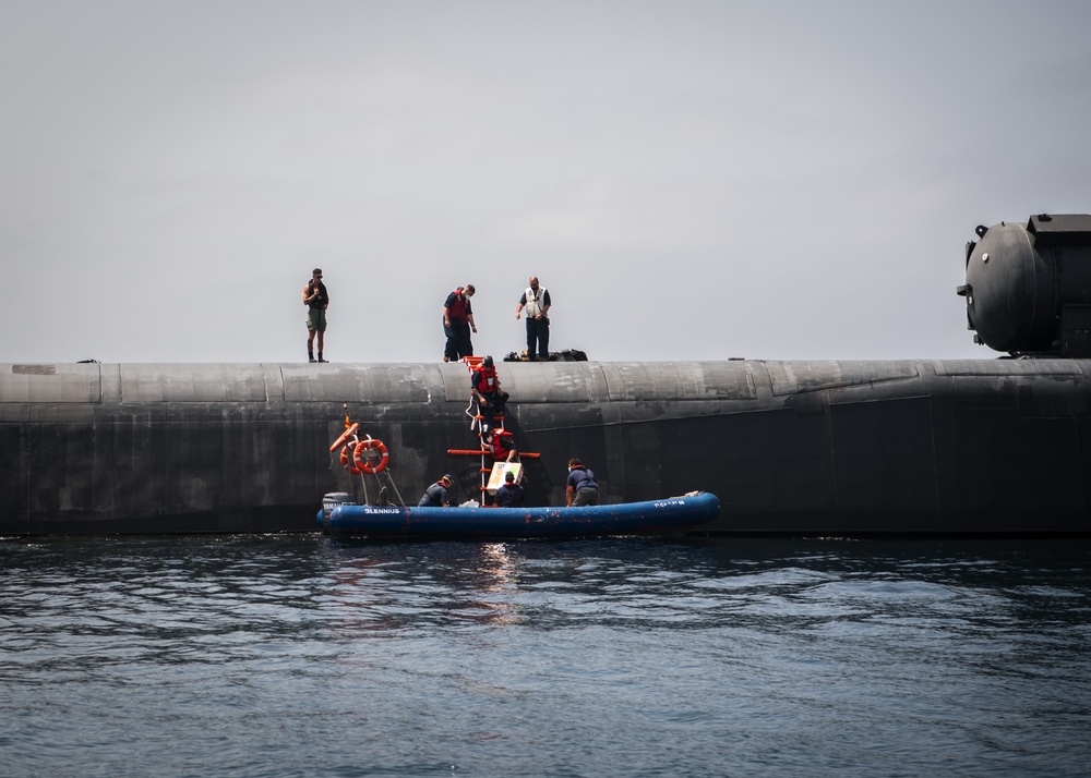 USS Georgia (SSGN 729) surfaces near NAVSTA Rota