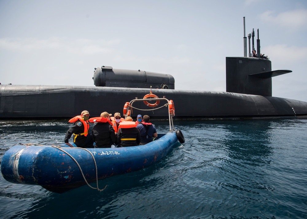 USS Georgia (SSGN 729) surfaces near NAVSTA Rota