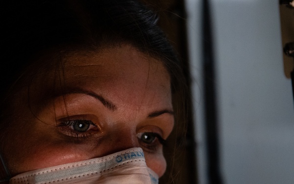 The 405th Expeditionary Aeromedical Evacuation Squadron trains on the Negatively Pressurized Conex-Lite