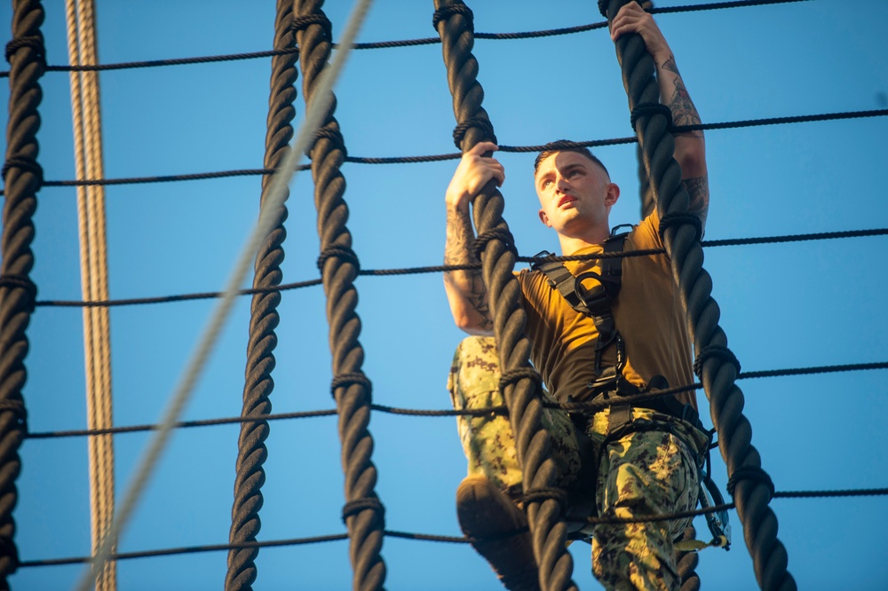 USS Constitution Conducts Climbing Aloft