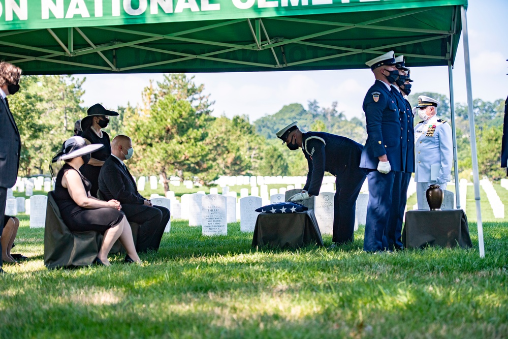 Modified Military Funeral Honors are Conducted for U.S. Coast Guard Seaman Ethan Kelch in Section 64