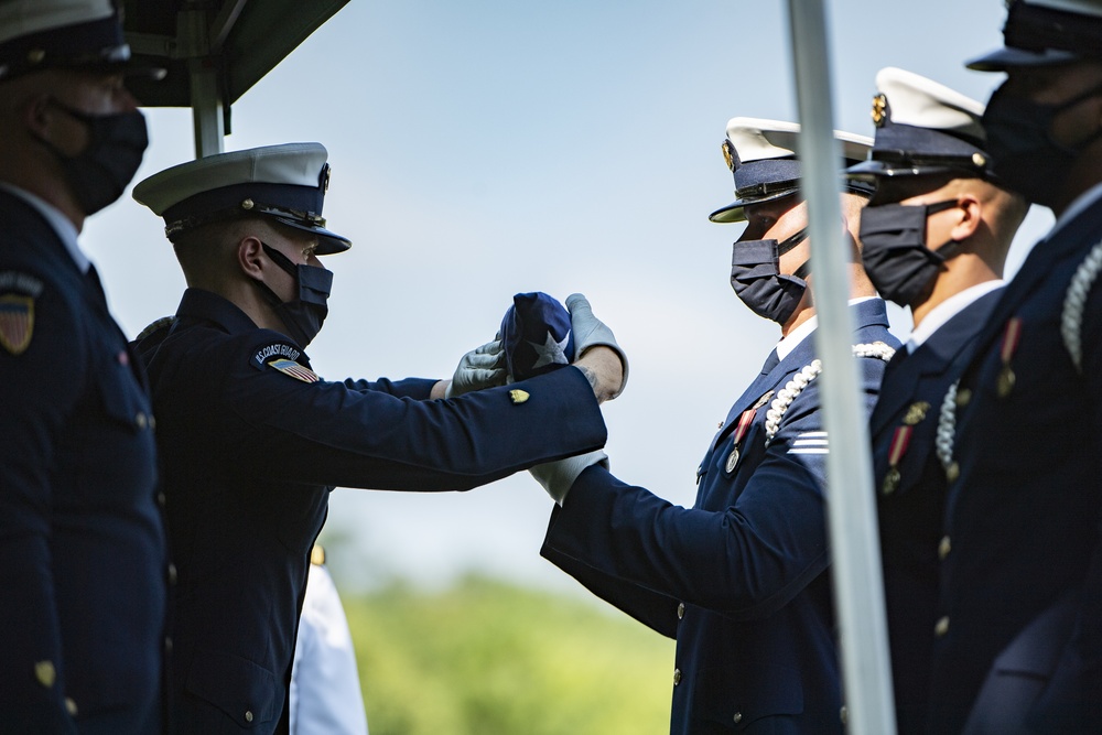 Modified Military Funeral Honors are Conducted for U.S. Coast Guard Seaman Ethan Kelch in Section 64