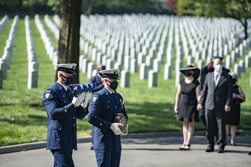 Modified Military Funeral Honors are Conducted for U.S. Coast Guard Seaman Ethan Kelch in Section 64