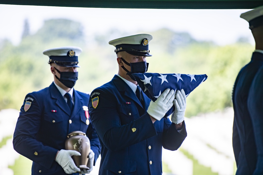 Modified Military Funeral Honors are Conducted for U.S. Coast Guard Seaman Ethan Kelch in Section 64