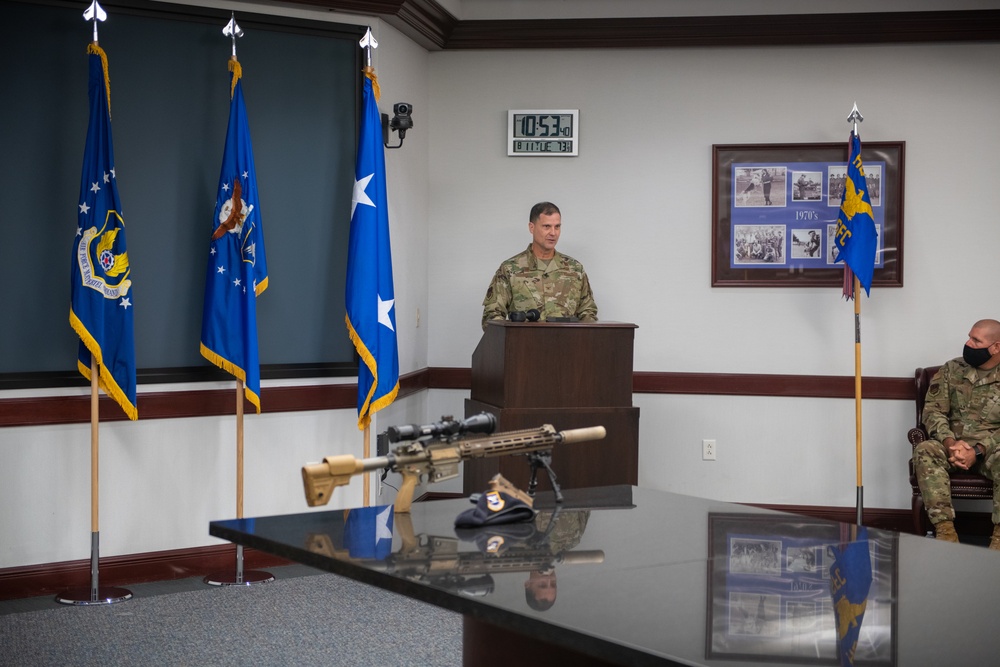 Air Force Security Forces Center change of command ceremony