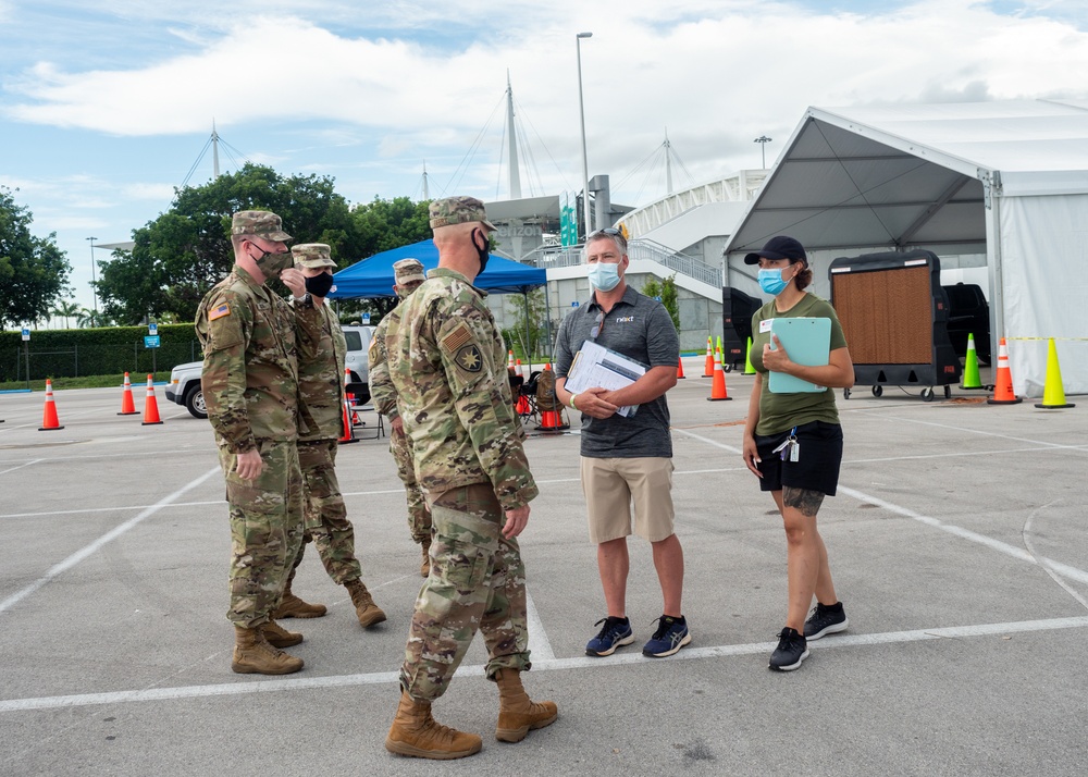 Florida National Guard Adjutant General Visits Marlins Park CBTS in Miami Florida