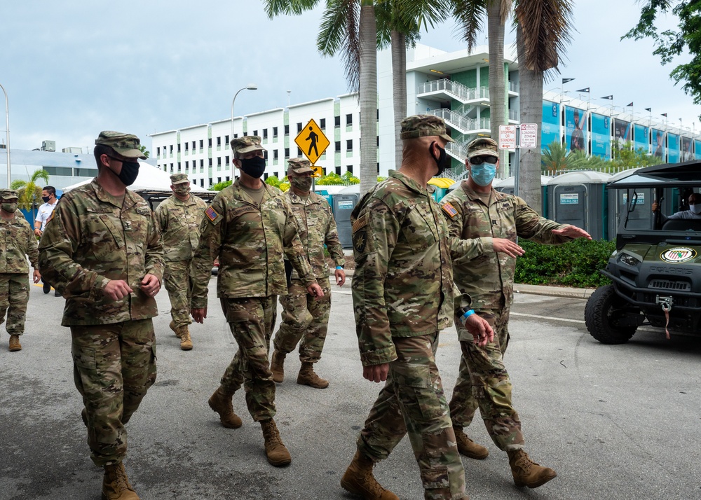 Florida National Guard Adjutant General Visits Marlins Park CBTS in Miami Florida