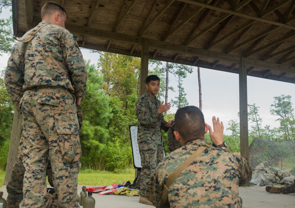 Headquarters Battalion shoots table 5 and 6