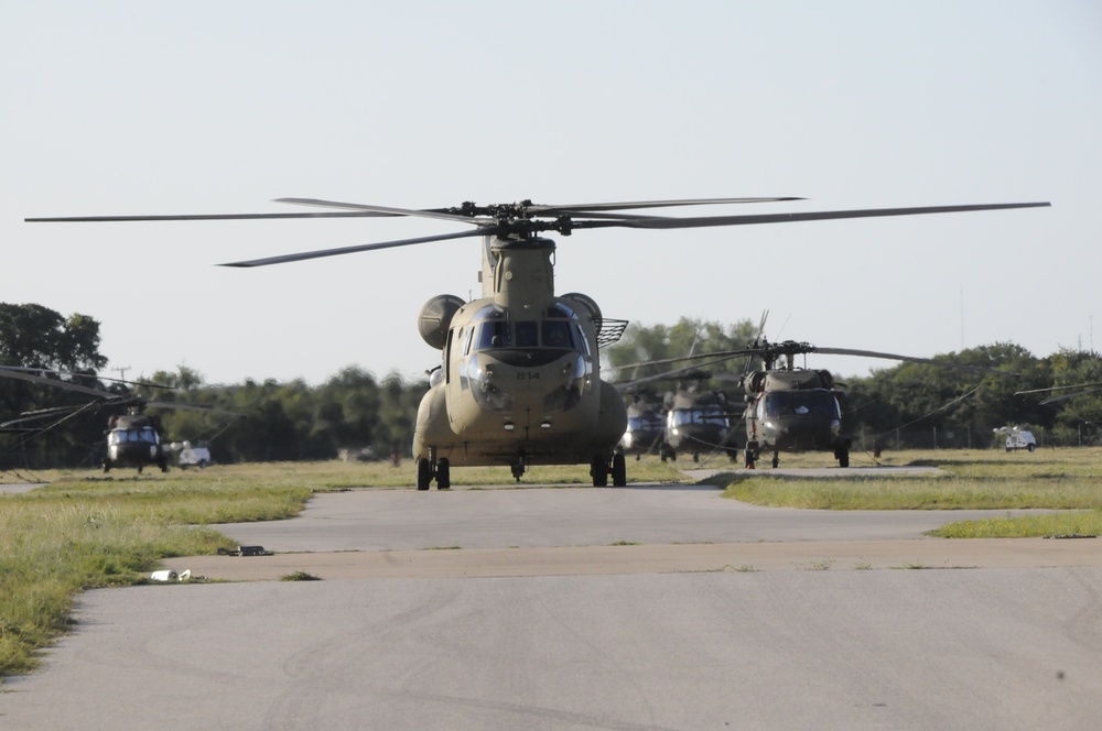 Chinooks on the airfield