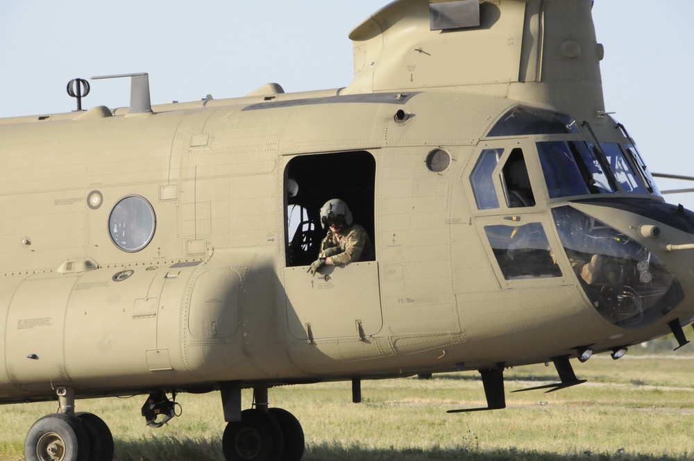 Chinooks on the airfield