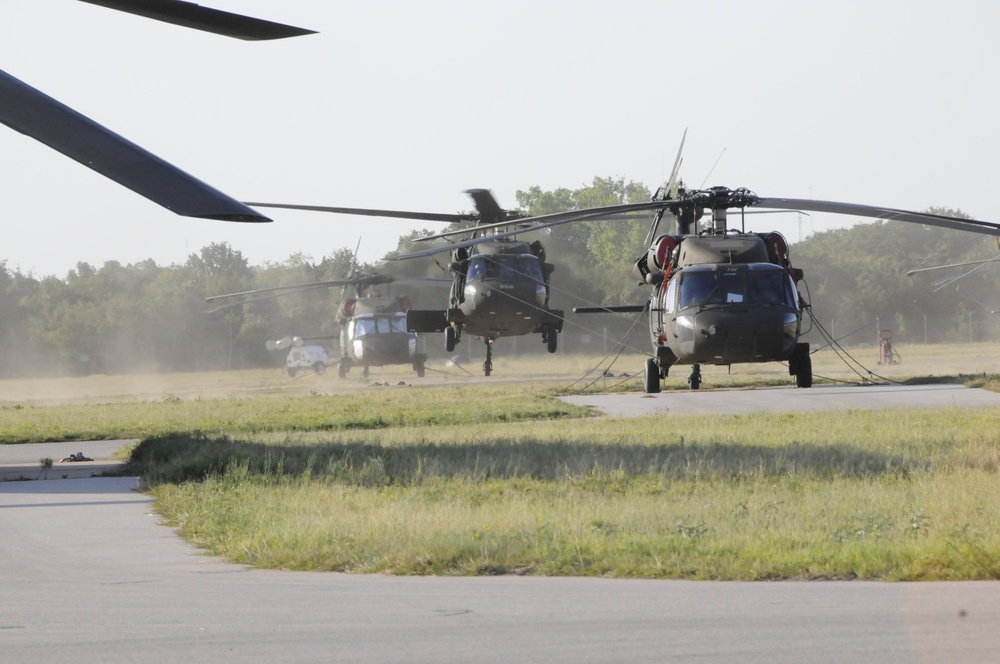 Black Hawks at the airfield