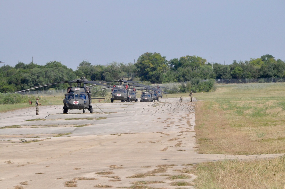 Black Hawks at the airfield