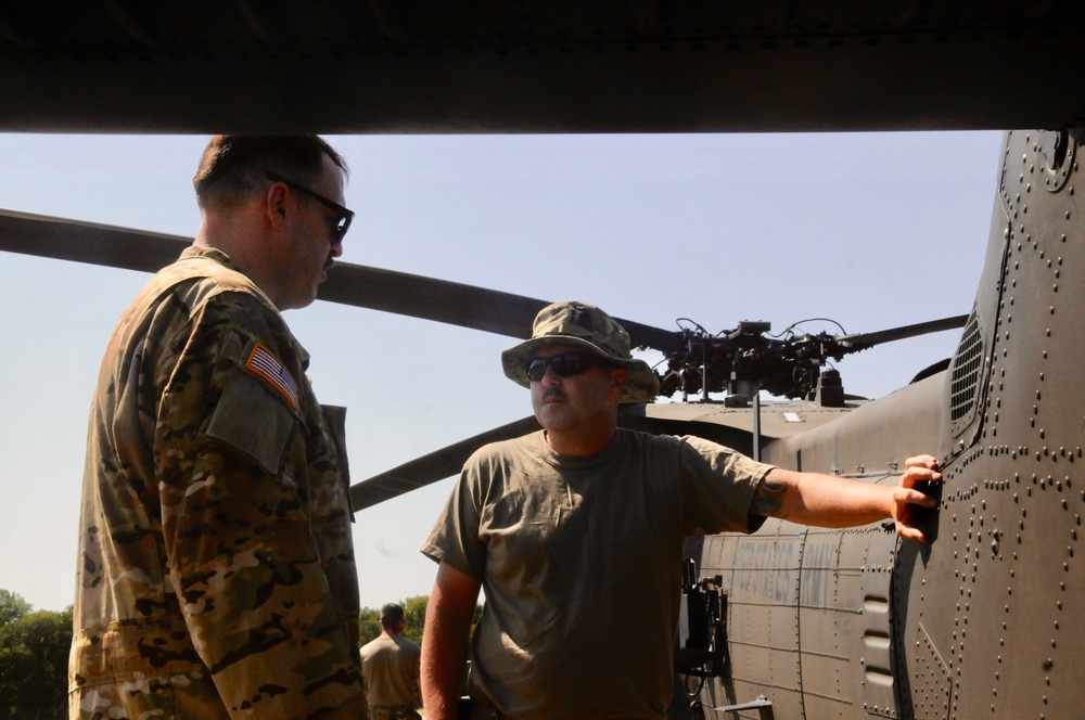 Black Hawks at the airfield