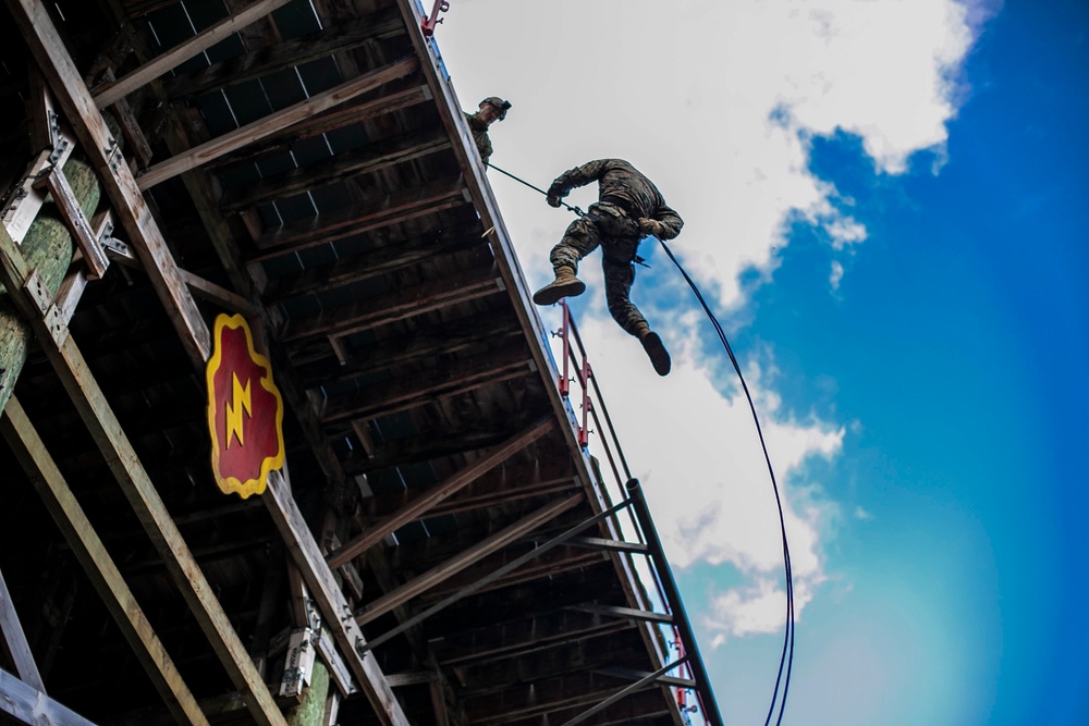 4th Force, MAG-24, 3rd Radio conduct rappelling training