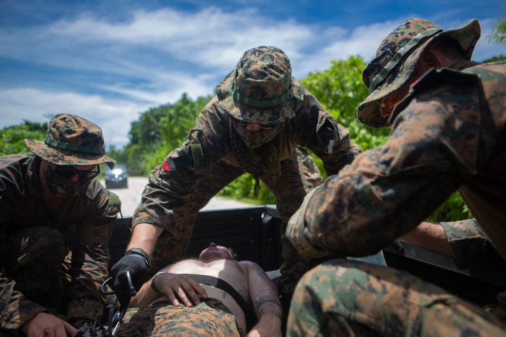 TF KM20 EOD Medevac Drill in Peleliu