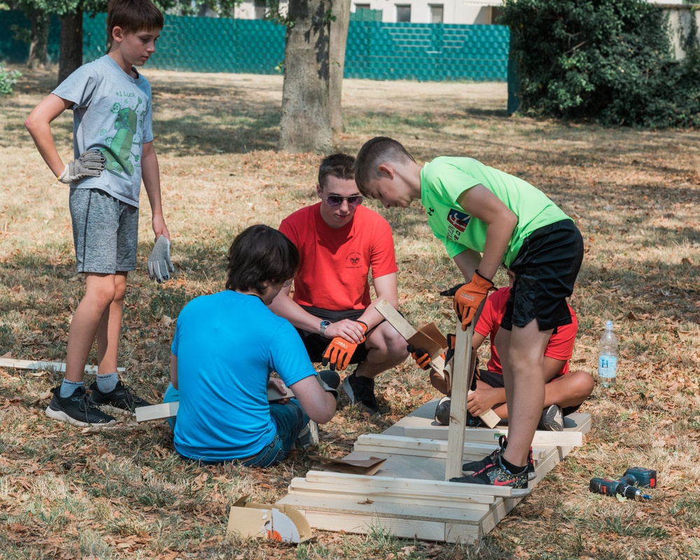 Dog agility obstacle course installed as a part of Eagle Scout project