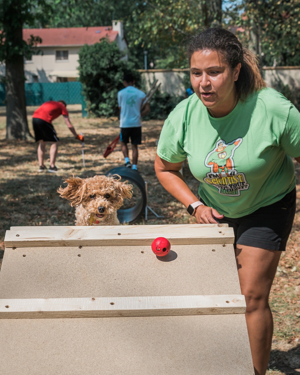 Dog agility obstacle course installed as a part of Eagle Scout project