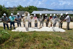 Seabees and CNMI Officials Hold Tinian Road Repair Ground Breaking Ceremony