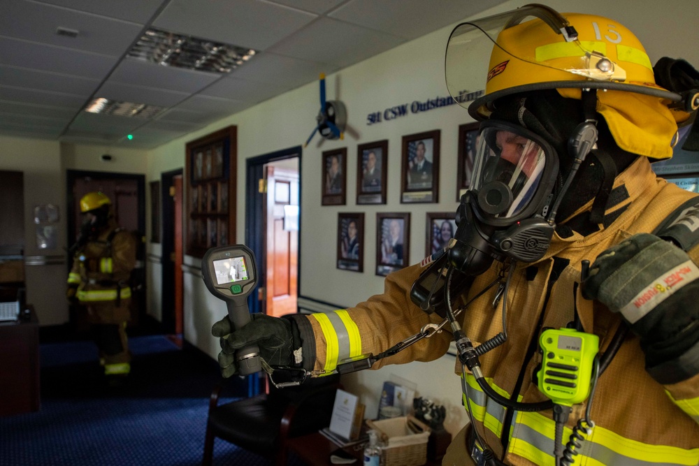 423rd CES firefighters exercise readiness