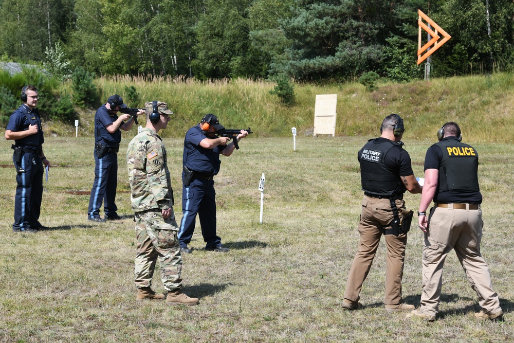U.S MP and German policemen friendship shoot