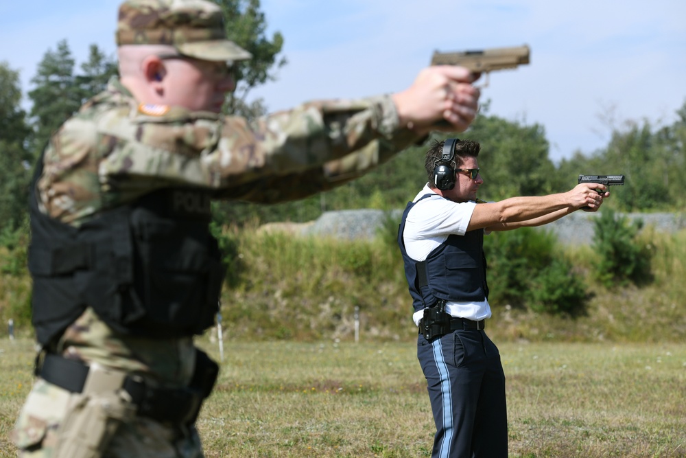 U.S MP and German policemen friendship shoot