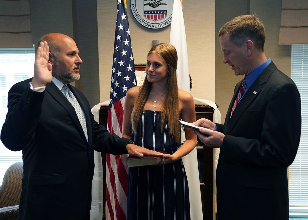 Acting AAID John Barsa is sworn into office