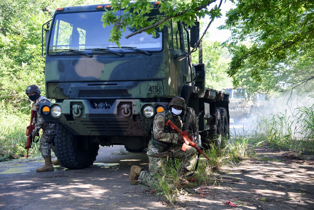Civil engineers conduct tactical convoy operations training
