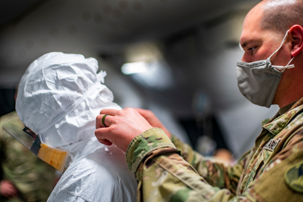 Joint Task Force Bravo medics conduct COVID-19 battle drill rehearsals in Honduras