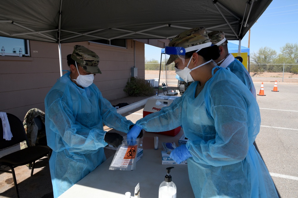 Arizona National Guard hosts COVID-19 test site with the Tohono O’odham Nation