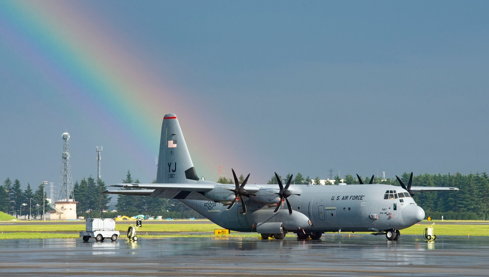 At the end of a rainbow sits a Super Herc