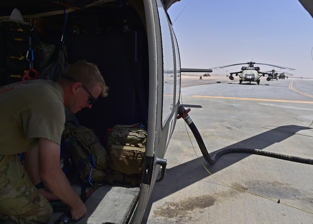 Prince Sultan POL Airmen fuel up UH-60