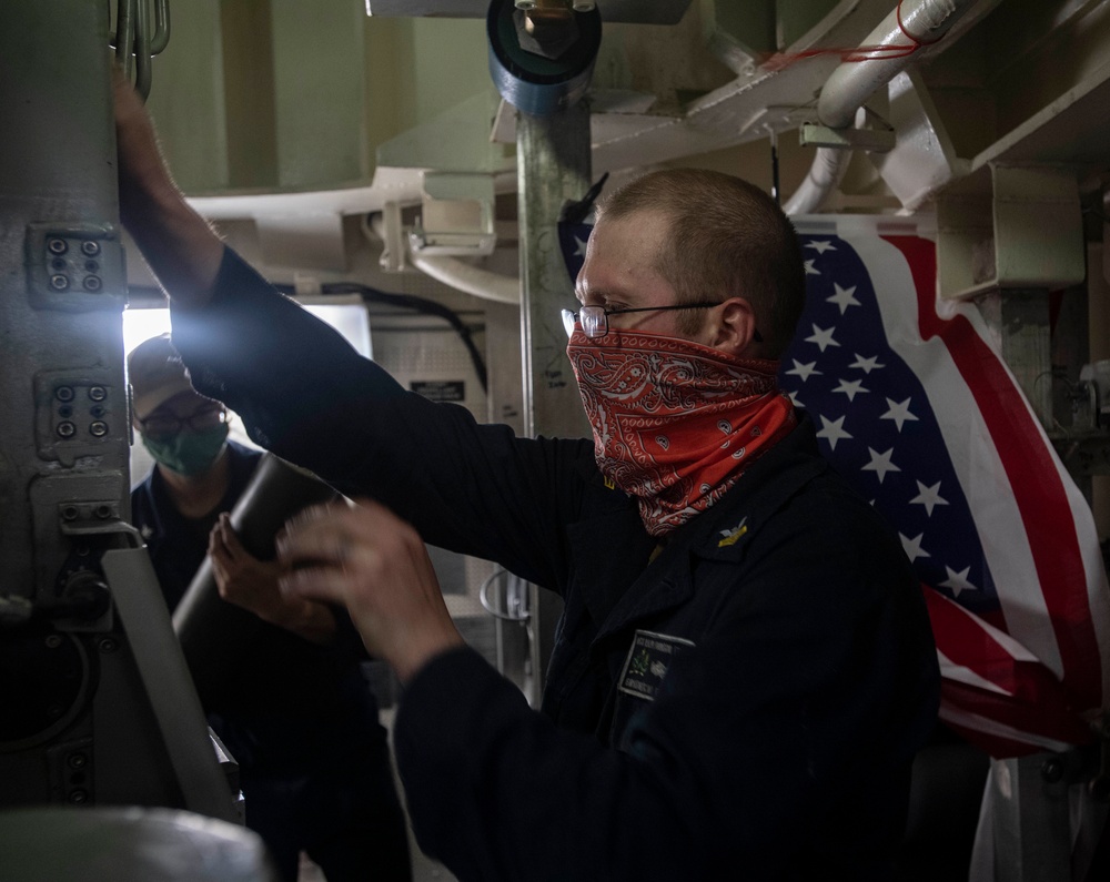 USS Ralph Johnson Sailors Conduct Weapons Maintenance USS Ralph Johnson Sailors Conduct Weapons Maintenance