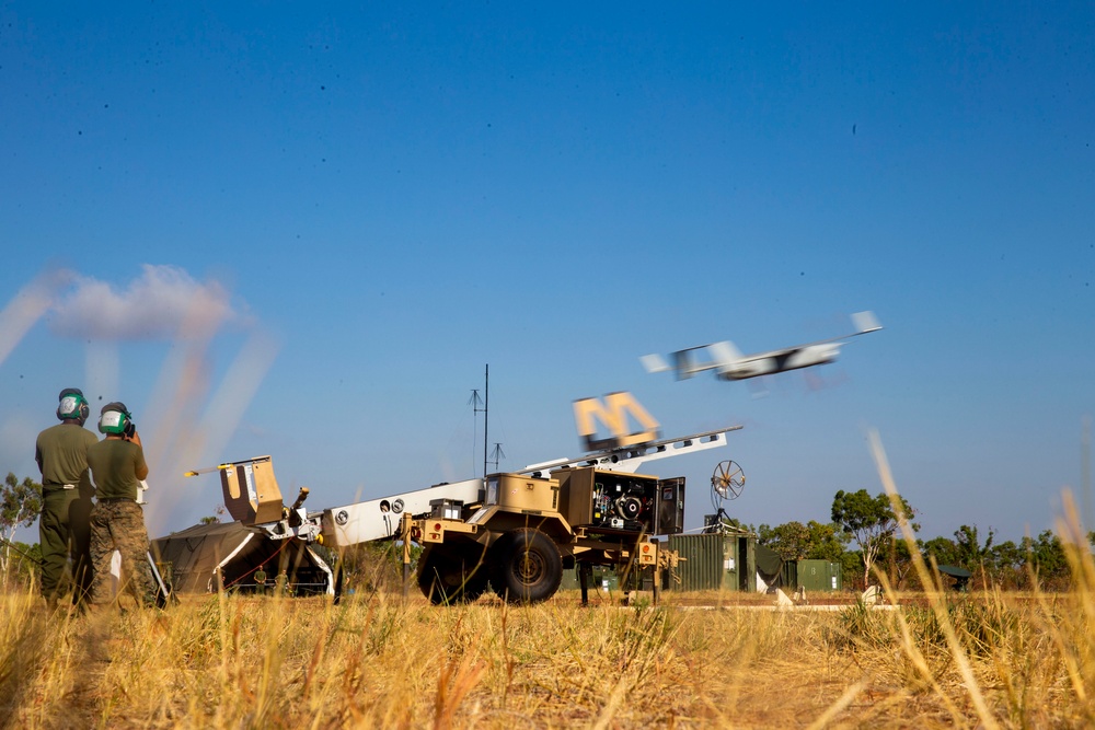 Marines prepare RQ-21 for flight