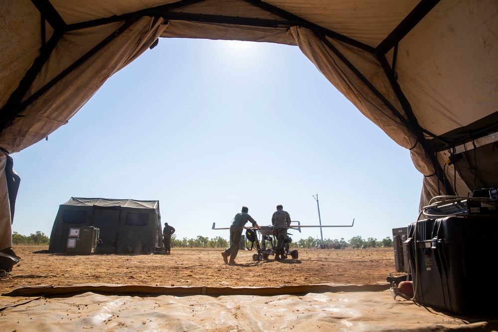 Marines prepare RQ-21 for flight