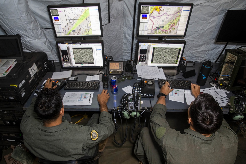 Marines fly RQ-21 at night