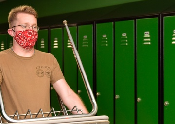 Volunteers Onboard NSA Naples Prepare Schools for Physical Distancing