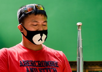 Volunteers Onboard NSA Naples Prepare Schools for Physical Distancing