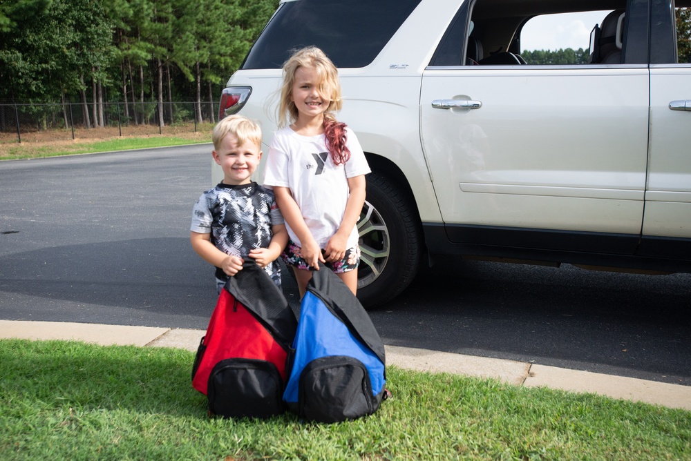 North Carolina National Guard Child and Youth Programs Host Back to School Drive-In
