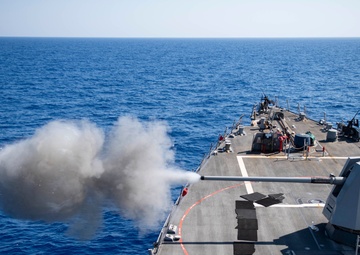USS Sterett Conducts Live Fire Exercise