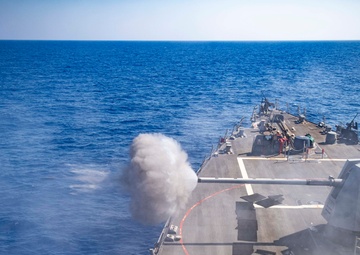 USS Sterett Conducts Live Fire Exercise