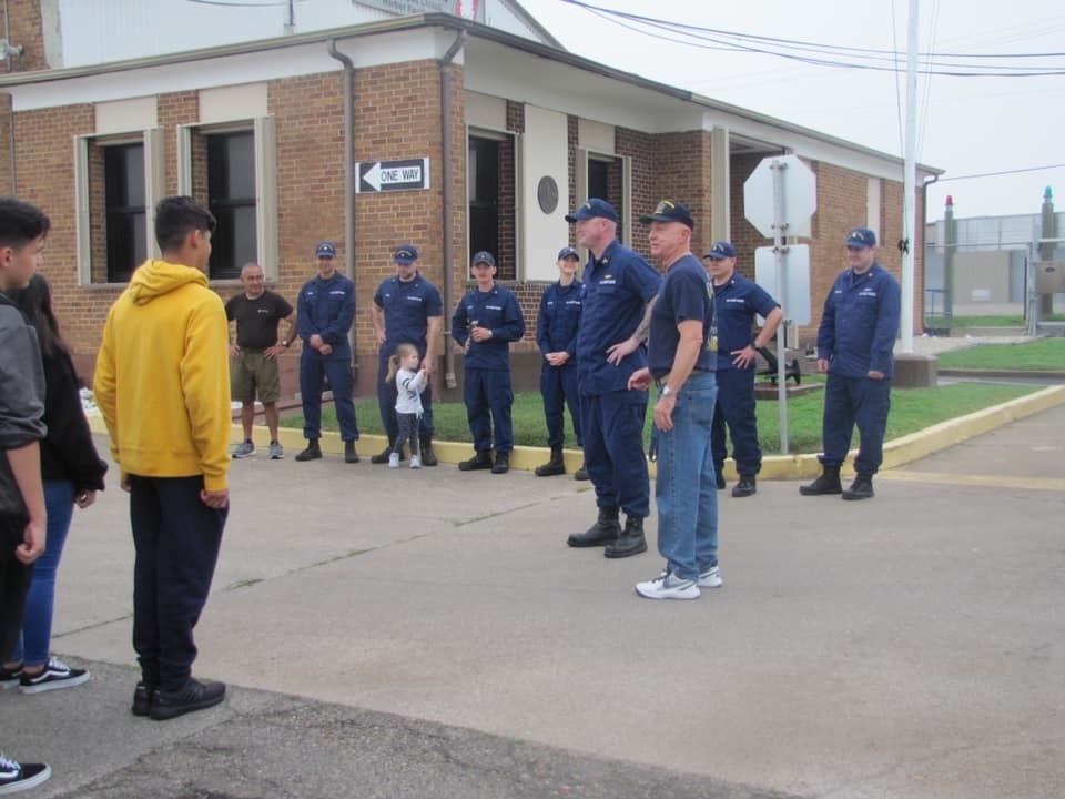 High School Navy JROTC visits Coast Guard Harbor Facility in Corpus Christi, Texas