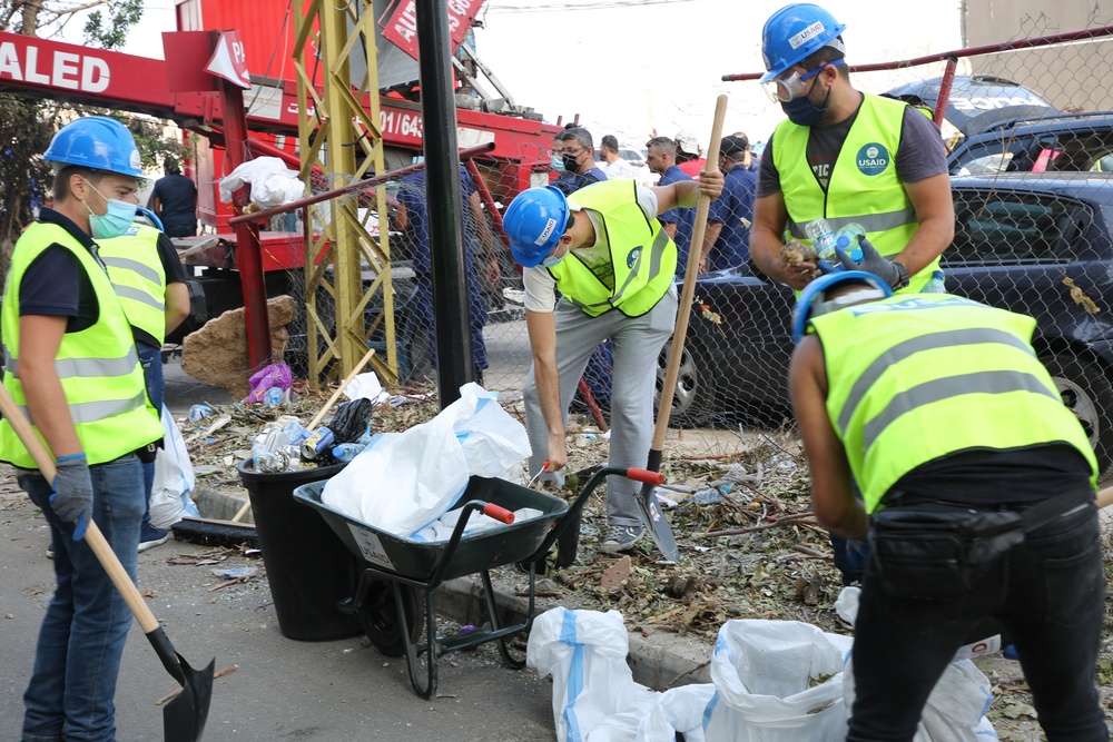 Acting AAID views damage from recent explosion in Beirut